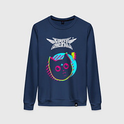 Свитшот хлопковый женский Babymetal rock star cat, цвет: тёмно-синий
