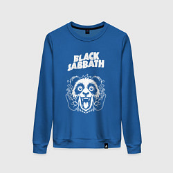 Свитшот хлопковый женский Black Sabbath rock panda, цвет: синий