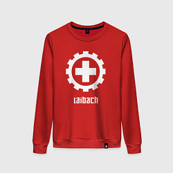 Свитшот хлопковый женский Laibach - Cross, цвет: красный