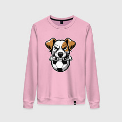 Женский свитшот Футбольный Джек Рассел терьер
