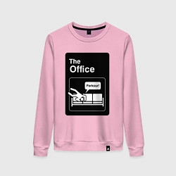 Свитшот хлопковый женский Паркур и офис, цвет: светло-розовый