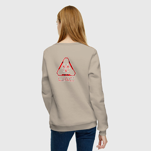 Женский свитшот UAC красный повреждённый / Миндальный – фото 4