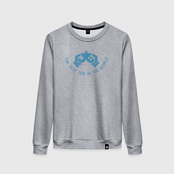 Свитшот хлопковый женский Игры - лучшая работа в мире, цвет: меланж