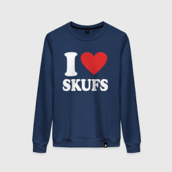 Женский свитшот I love - skufs