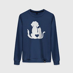 Женский свитшот Cats and dogs love