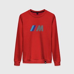 Свитшот хлопковый женский BMW logo sport, цвет: красный