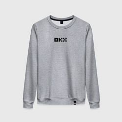 Свитшот хлопковый женский Okx, цвет: меланж