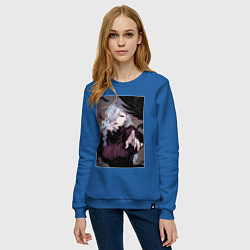 Свитшот хлопковый женский Магическая битва Мэй Мэй маг первого класса, цвет: синий — фото 2