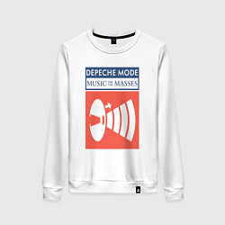 Свитшот хлопковый женский Depeche Mode - Music for the masses merch, цвет: белый