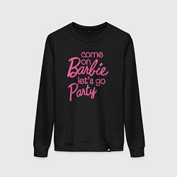 Свитшот хлопковый женский Barbie party, цвет: черный