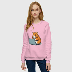 Свитшот хлопковый женский Hamster Traider, цвет: светло-розовый — фото 2