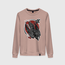 Свитшот хлопковый женский Suzuki hayabusa, цвет: пыльно-розовый