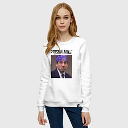 Свитшот хлопковый женский Prison mike Michael Scott - офис, цвет: белый — фото 2