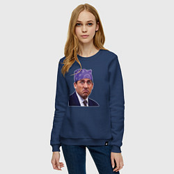 Свитшот хлопковый женский Prison mike Michael Scott офис, цвет: тёмно-синий — фото 2