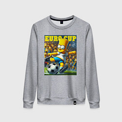 Женский свитшот Euro cup - Bart Simpson