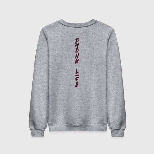 Женский свитшот Phonk life чёрный / Меланж – фото 2