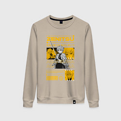 Свитшот хлопковый женский Зеницу Клинок рассекающий демонов стиль, цвет: миндальный