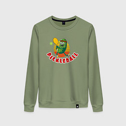 Свитшот хлопковый женский Спорт теннис Pickleball, цвет: авокадо