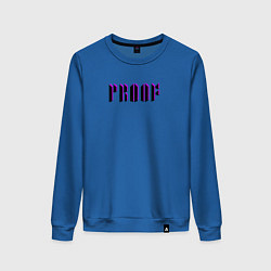Свитшот хлопковый женский BTS Proof, цвет: синий