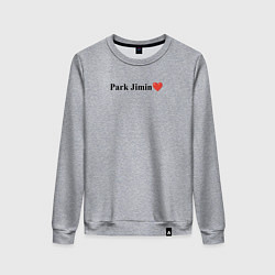 Свитшот хлопковый женский BTS Park Jimin, цвет: меланж