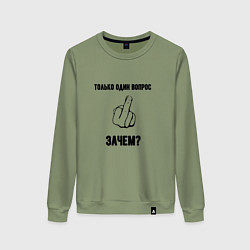 Женский свитшот Вопрос один зачем