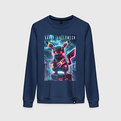 Женский свитшот Pikachu with a cyber claws - halloween