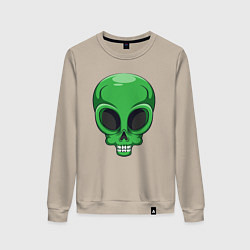 Свитшот хлопковый женский Green skeletor, цвет: миндальный