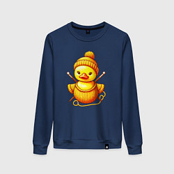 Женский свитшот Нейросеть - вязаный утёнок