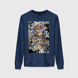 Женский свитшот Ван-Пис Луффи коллаж