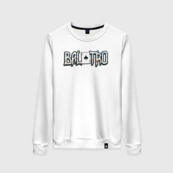Свитшот хлопковый женский Balatro logo, цвет: белый