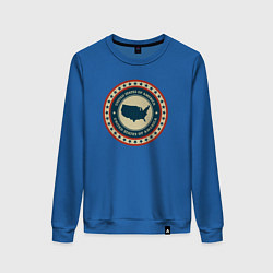 Свитшот хлопковый женский American mood, цвет: синий