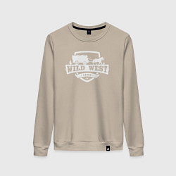 Свитшот хлопковый женский Дикий запад, цвет: миндальный