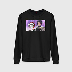 Женский свитшот Demon slayer black go