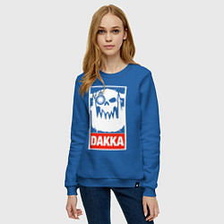 Свитшот хлопковый женский Warhammer Dakka, цвет: синий — фото 2