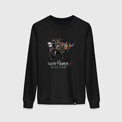 Свитшот хлопковый женский The Witcher 3 team, цвет: черный