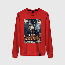 Свитшот хлопковый женский Dog Corleone - meme, цвет: красный