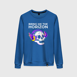 Женский свитшот Bring Me the Horizon - неоновый череп