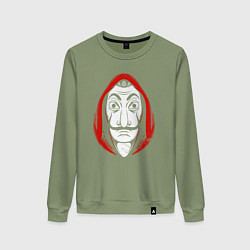 Свитшот хлопковый женский Money heist, цвет: авокадо