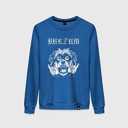 Свитшот хлопковый женский Burzum rock dog, цвет: синий