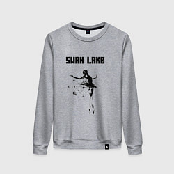 Свитшот хлопковый женский Swan lake, цвет: меланж