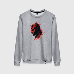 Свитшот хлопковый женский Darth Maul - Star Wars, цвет: меланж