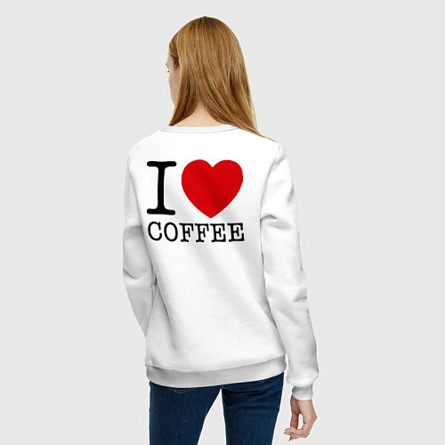 Женский свитшот I love coffee / Белый – фото 4