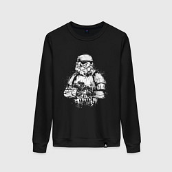 Свитшот хлопковый женский Имперский штурмовик, цвет: черный