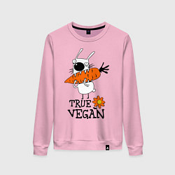 Женский свитшот True vegan (истинный веган)