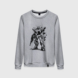 Свитшот хлопковый женский Боевой бот, цвет: меланж