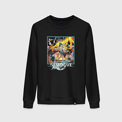 Свитшот хлопковый женский Юньли, цвет: черный