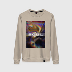 Свитшот хлопковый женский Арт Soul, цвет: миндальный