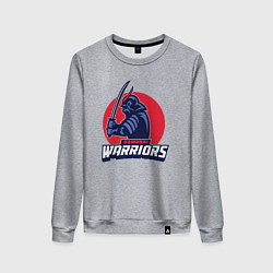 Свитшот хлопковый женский Samurai warriors, цвет: меланж
