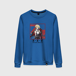 Свитшот хлопковый женский Эвелин Шевалье - Zenless Zone Zero, цвет: синий