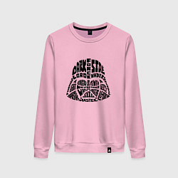 Свитшот хлопковый женский Dark side, цвет: светло-розовый
